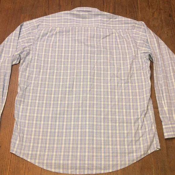 Haggar blue & green plaid button down shirt Large - Picture 5 of 5